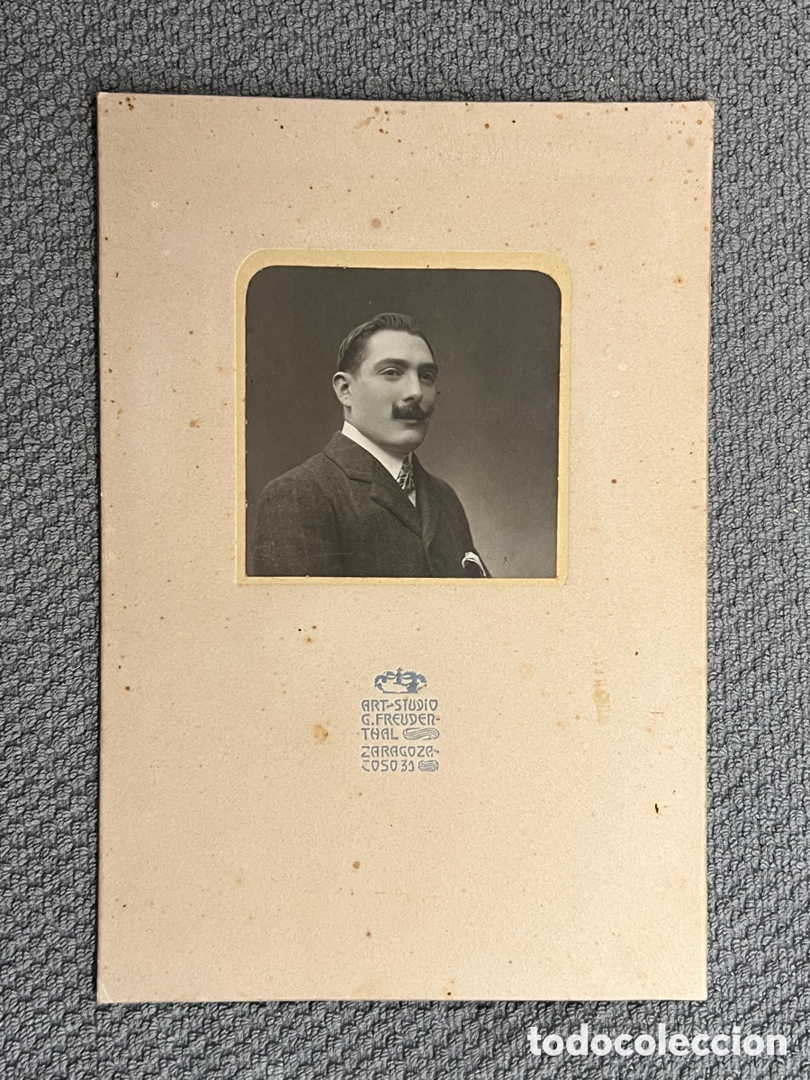 Fotograf&iacute;a antigua: Gustavo Freudenthal. Fot&oacute;grafo alem&aacute;n.. asentado en Zaragoza (1869-1948) Retrato an&oacute;nimo