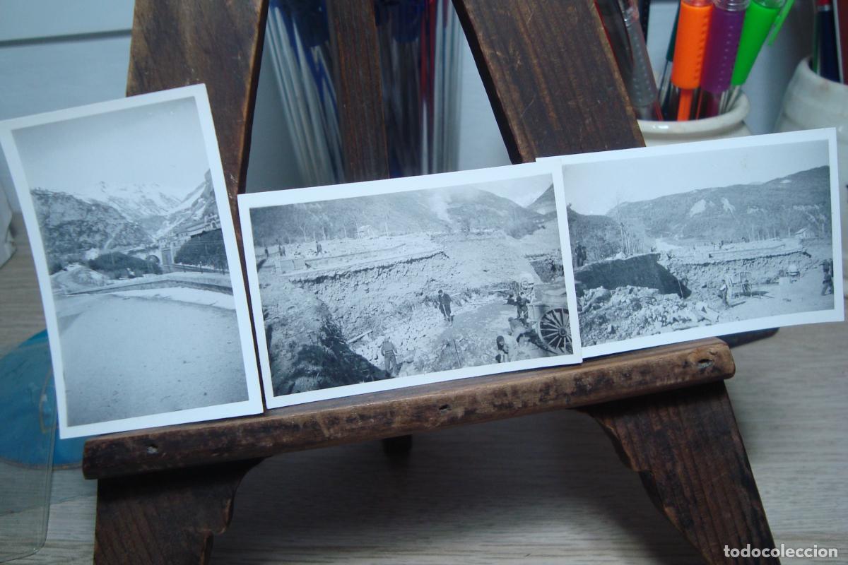 Fotograf&iacute;a antigua: TRES ANTIGUAS FOTOGRAFIAS DE CAN FRAN HUESCA. A&Ntilde;OS 30?