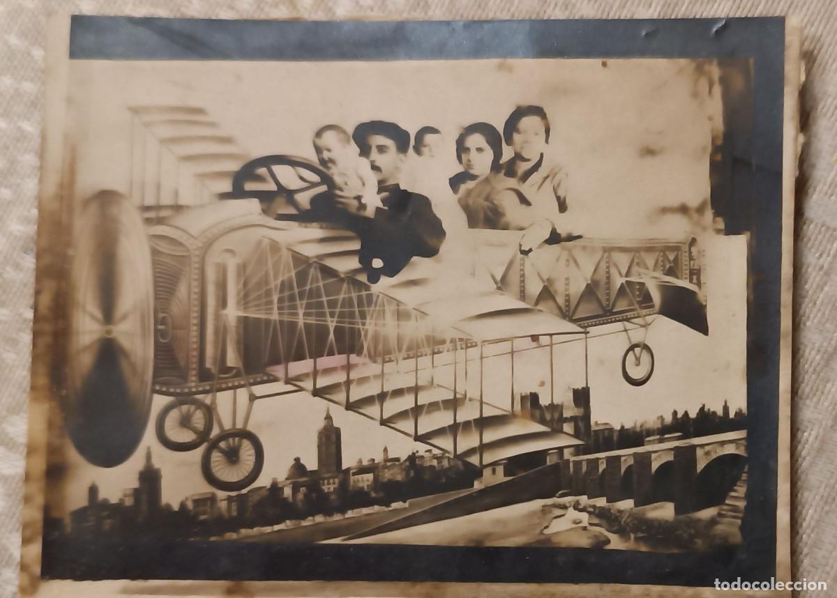 Fotograf&iacute;a antigua: Foto retrato minutero avion