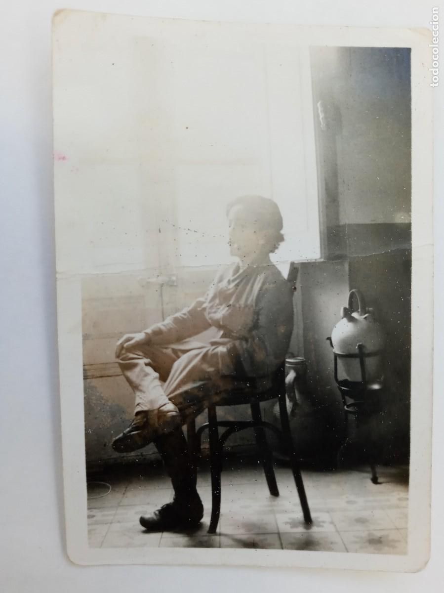 Fotograf&iacute;a antigua: FOTO DE MUJER TRAVESTIDA DE MILITAR , CABO CON PANTALON GRANADERO , BOTIJO, ETC