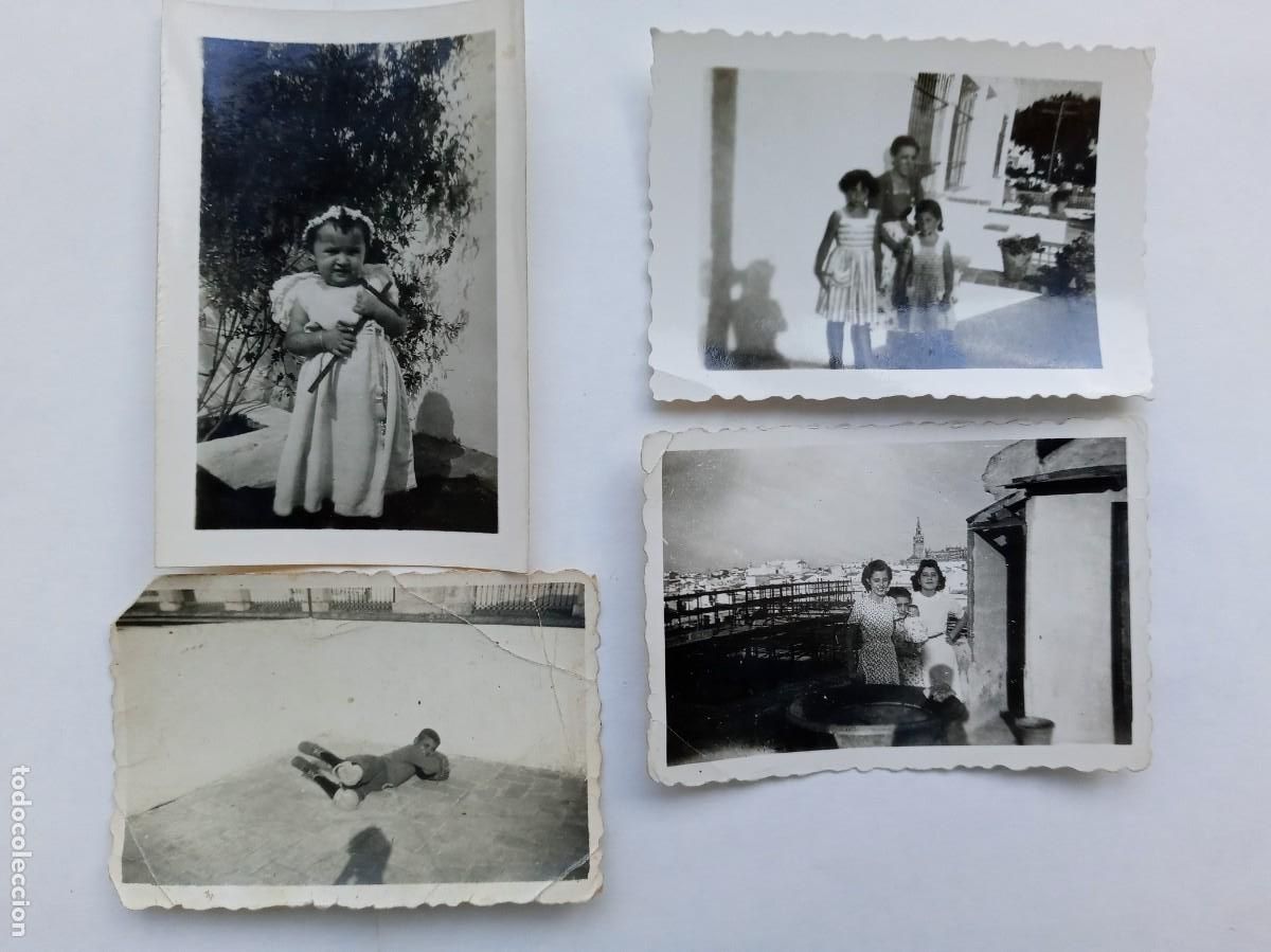 Fotograf&iacute;a antigua: LOTE DE 4 FOTOS DE NI&Ntilde;OS CON SOMBRA DEL FOTOGRAFO