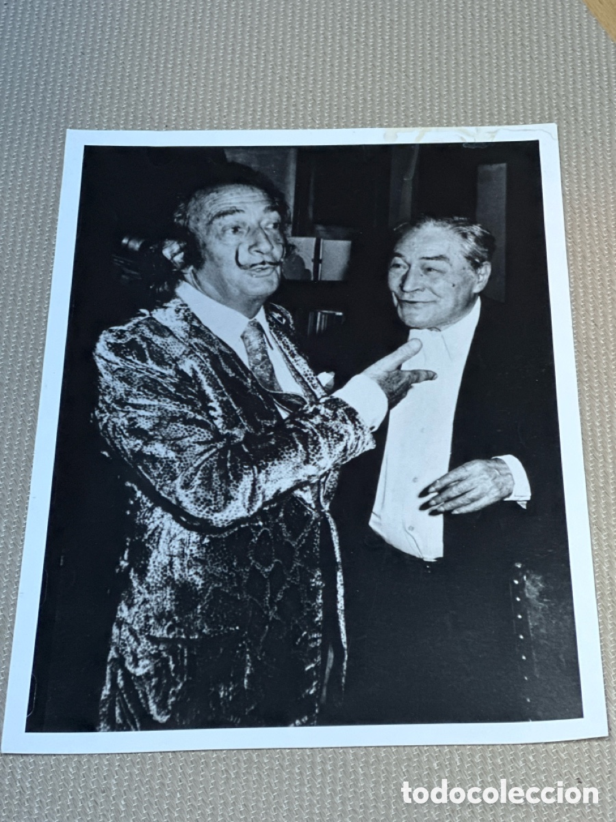 Fotograf&iacute;a antigua: Fotografia Salvador Dali y Josep Pla por Enric Sabater