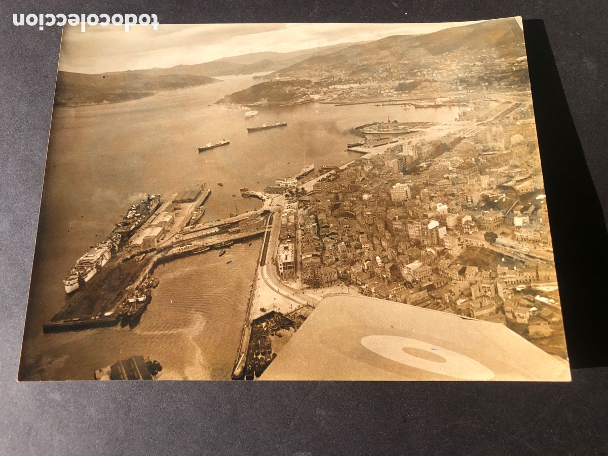 Fotograf&iacute;a antigua: Antigua foto aerea Vigo Pontevedra