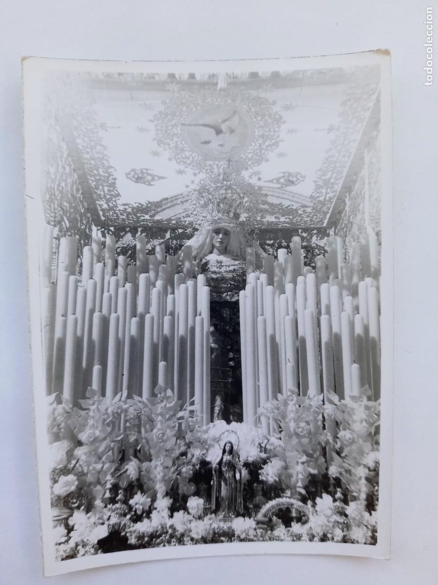 Fotograf&iacute;a antigua: SEMANA SANTA DE SEVILLA : FOTO DE VIRGEN EN PASO DE PALIO , 1961