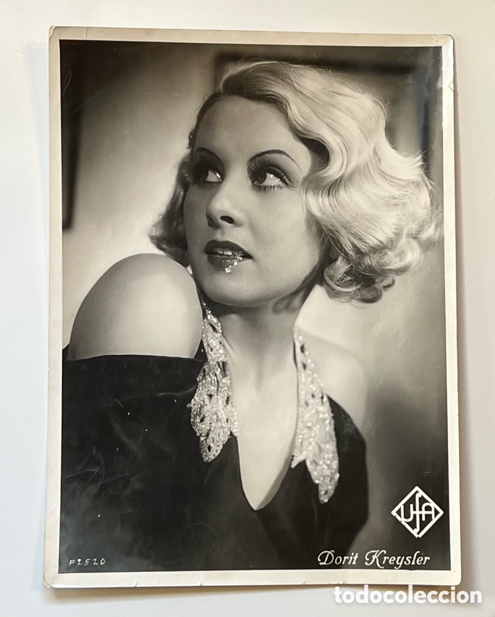 Fotograf&iacute;a antigua: DORIT KREYSLER. Actriz austr&iacute;aca, destacada figura del cine alem&aacute;n. UFA Universum Film AG (h.1935?)