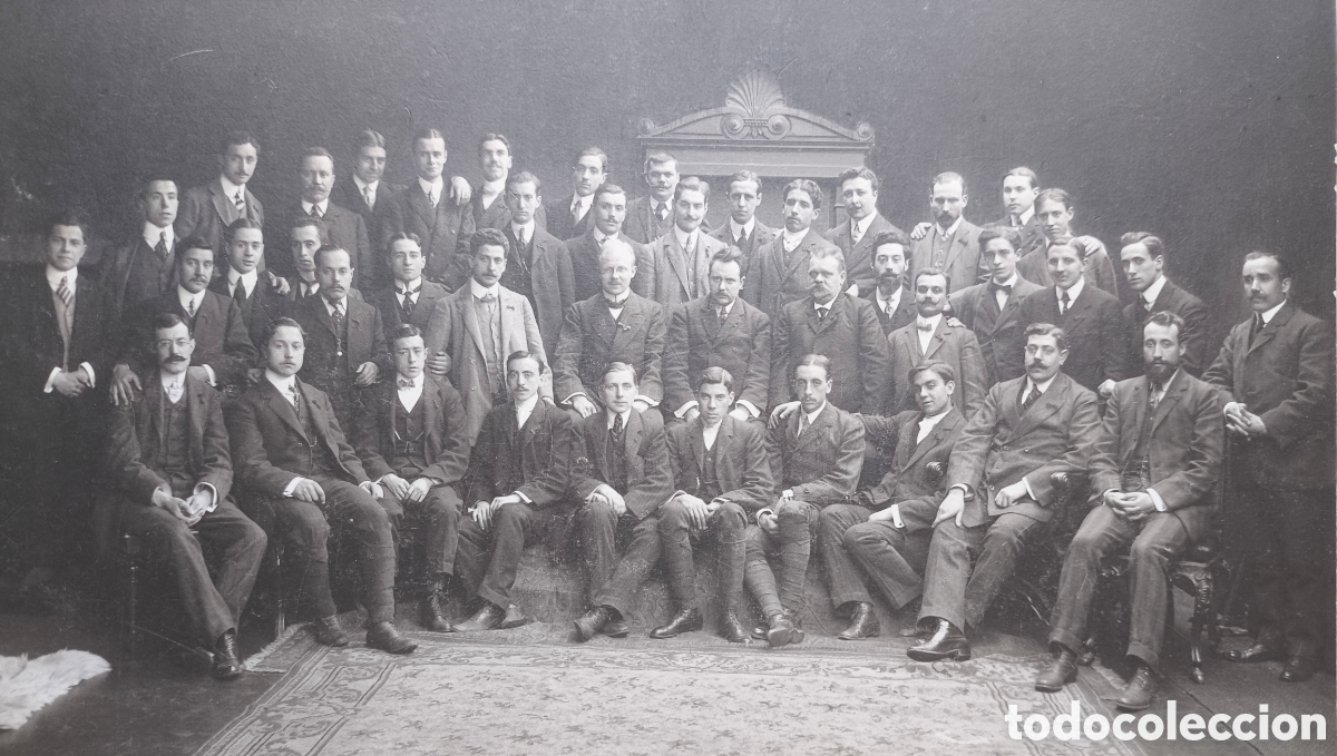 Fotograf&iacute;a antigua: FOTO AUSLANDS STUDIENREISE TECHNISCHE HOCHSHULE TERRASSA 1908 - 1909 PHOTO BLUM - HOFFERT