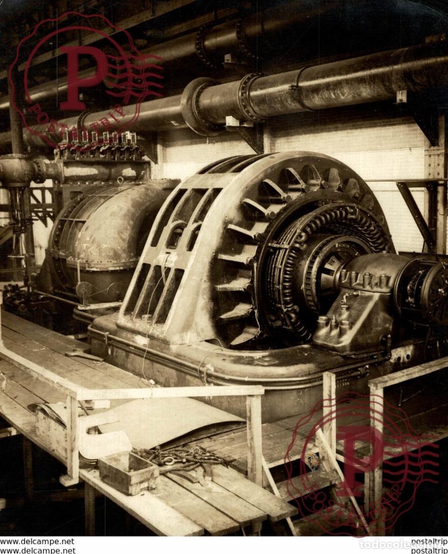 Antique Photography: CONFLICTED TURBO GENERATOR BEING TESTED FOTO UNDERWOOD AND UNDERWOOD 25*20CM Fonds Victor FORBIN 1