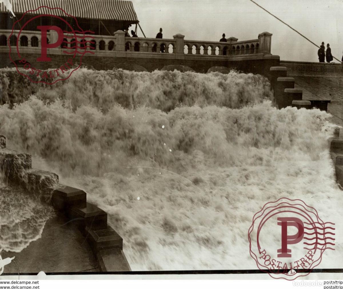 Antique Photography: London Borough of Enfield chingford reservoir King Georges Reservoir 25*20CM Fonds Victor FORBIN 1