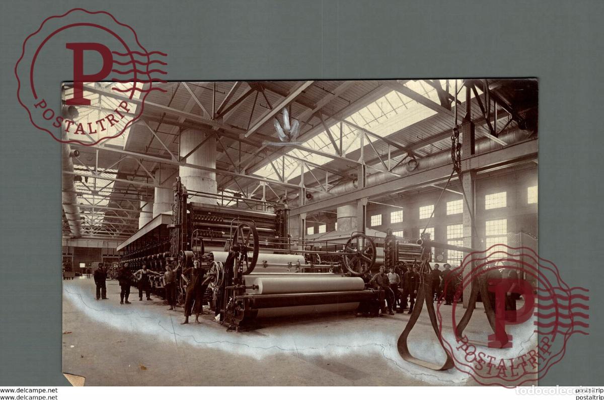 Photographie ancienne: PAPER, PULPE, IMPRIMERIE, IMPRENTA PRINTING +- 17*11CM&nbsp;Fonds Victor FORBIN 1864-1947