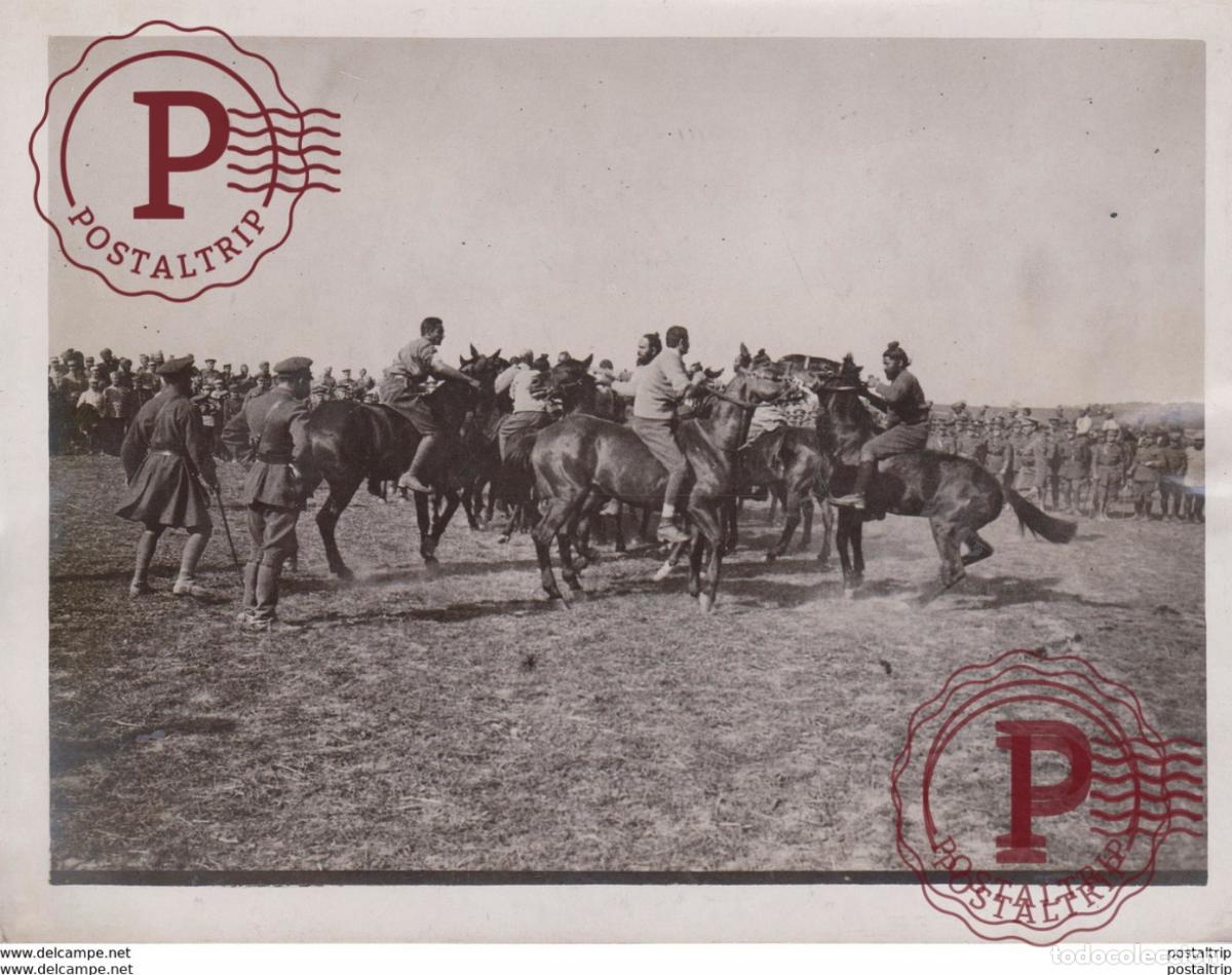Antique Photography: GYMKHANA IN FLANDERS INDIAN CAVALRY DIVISION HORSE CHEVAL PAARDEN +- 21*16CM&nbsp;Fonds Victor FORBIN 1