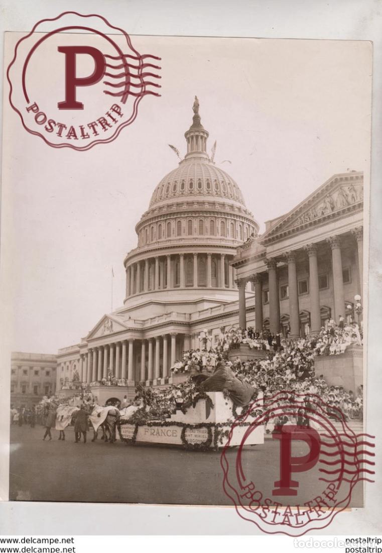 Fotografia antiga: FOURTH OF JULY PARADE PASSING CAPITOL USA 26*20CM Fonds Victor FORBIN 1864-1947