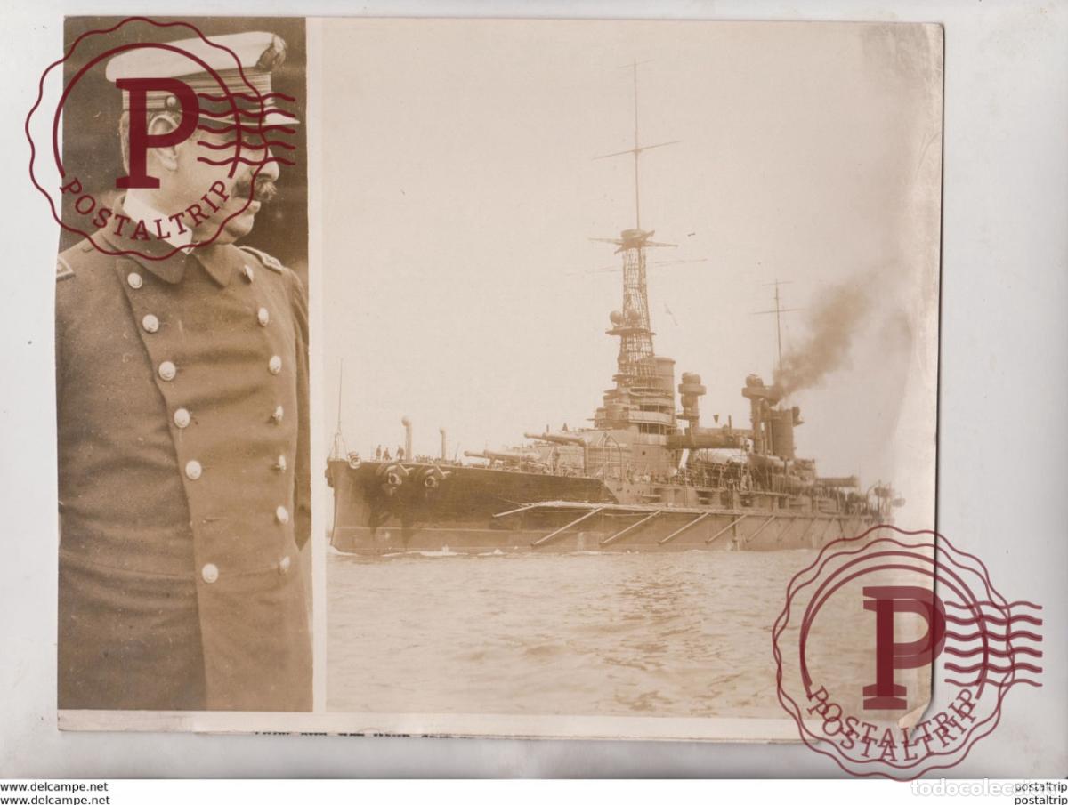 Alte Fotografie: SUPERDREADNOUGHT MORENO OFFER OF GREECE TO ARGENTINA CAMDEN SHIP YARDS NEW JERSEY 24*20CM Fonds Vic