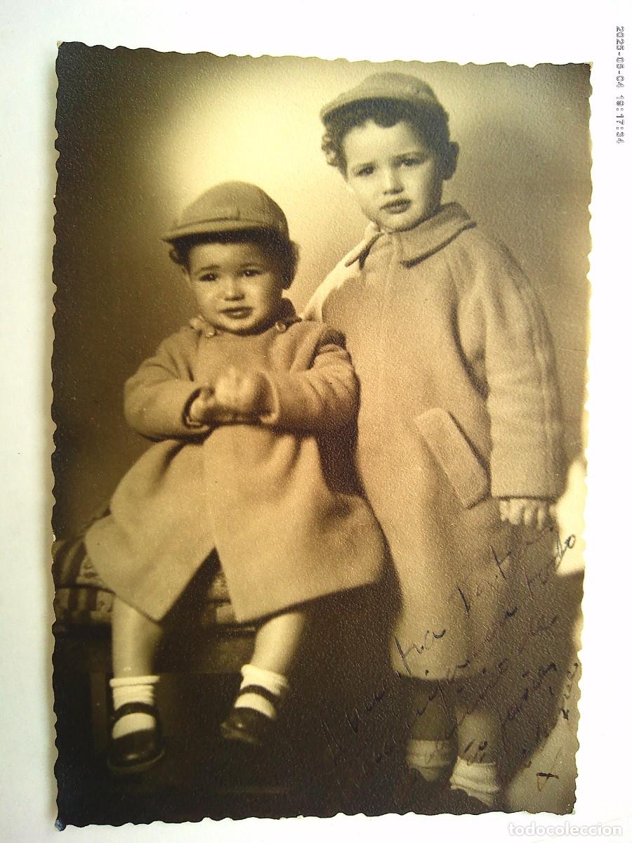 Fotograf&iacute;a antigua: PRECIOSA FOTO DE ESTUDIO DE NI&Ntilde;OS , HERMANOS . DE AGUDELO , SEVILLA