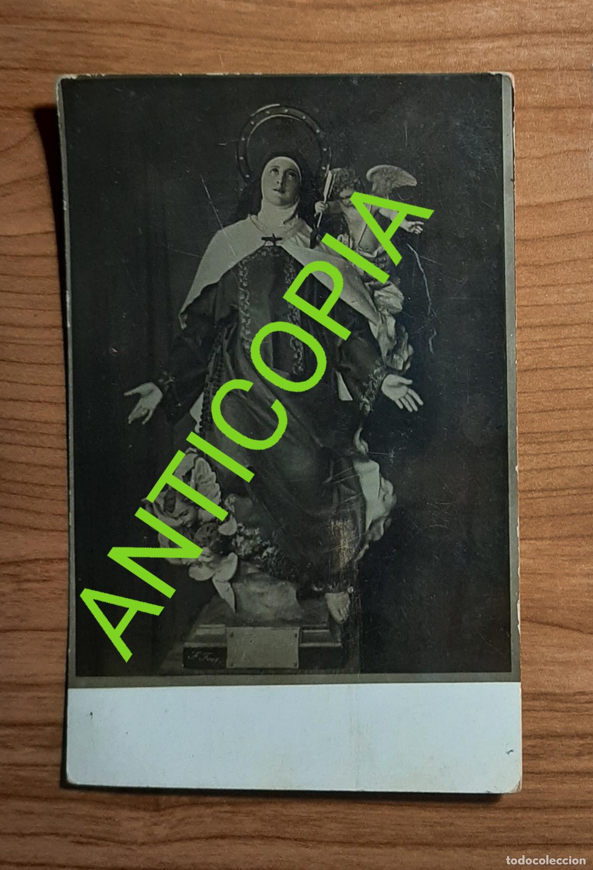 Fotograf&iacute;a antigua: ANTIGUA FOTOGRAFIA DE LA TRANSVERBACION DE SANTA TERESA ESCULTOR FRANCISCO FONT