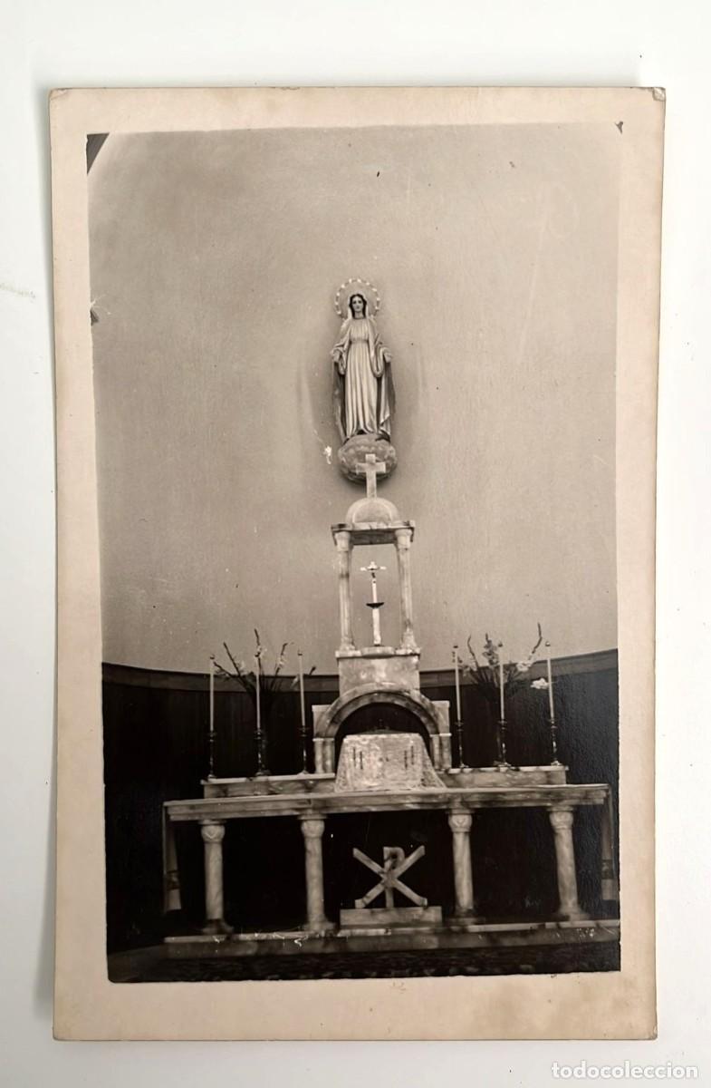 Photographie ancienne: Fotograf&iacute;a de 1964, Capilla de la Virgen Milagrosa en Benavente, con sello del estudio fotogr&aacute;fico