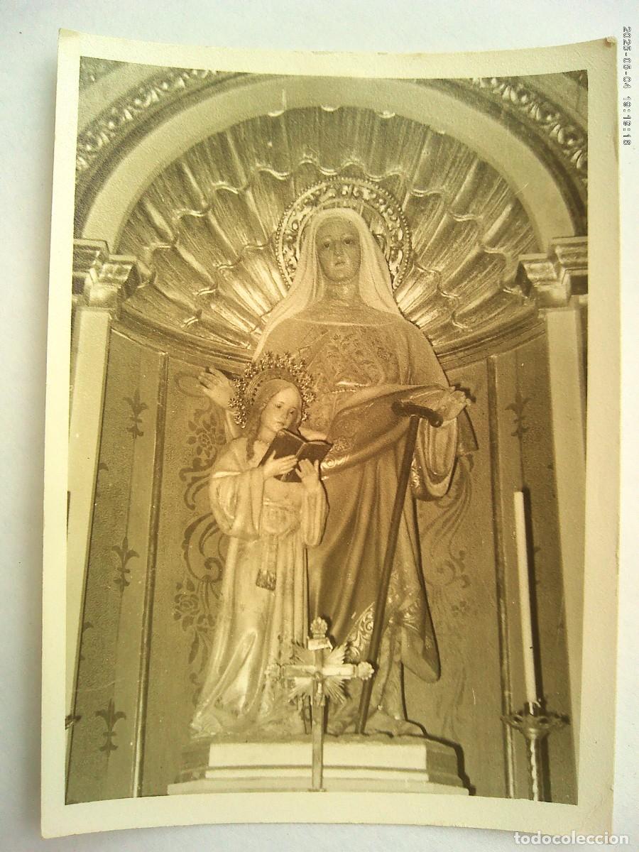 Fotograf&iacute;a antigua: FOTO DE IMAGEN DE VIRGEN CON NI&Ntilde;O JESUS EN UNA HORNACINA