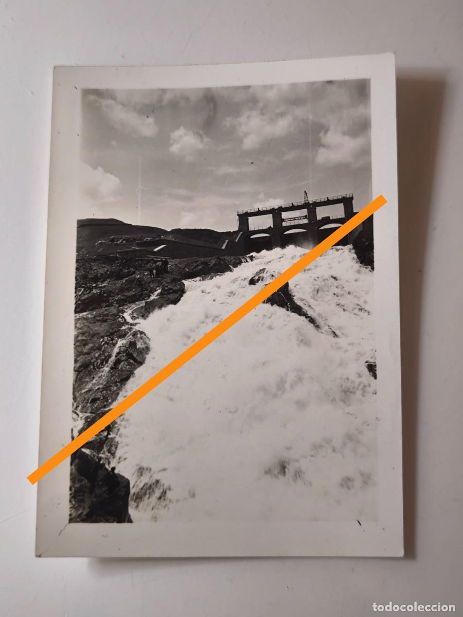 Fotografia antiga: Antigua fotograf&iacute;a. Pantano o presa del Alberche. Madrid