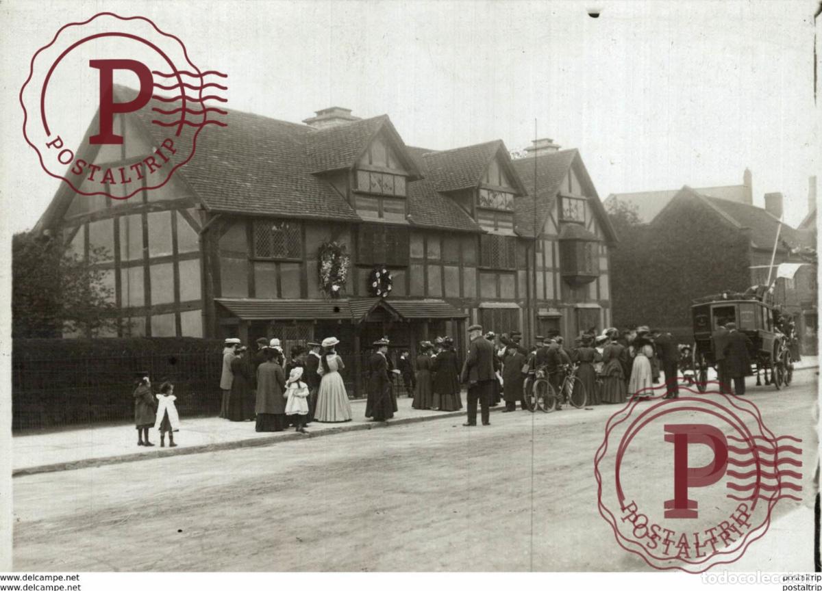 Alte Fotografie: STRATFORD ON AVON SHAKESPEARES BIRTHDAY 16*12 CM Fonds Victor FORBIN 1864-1947