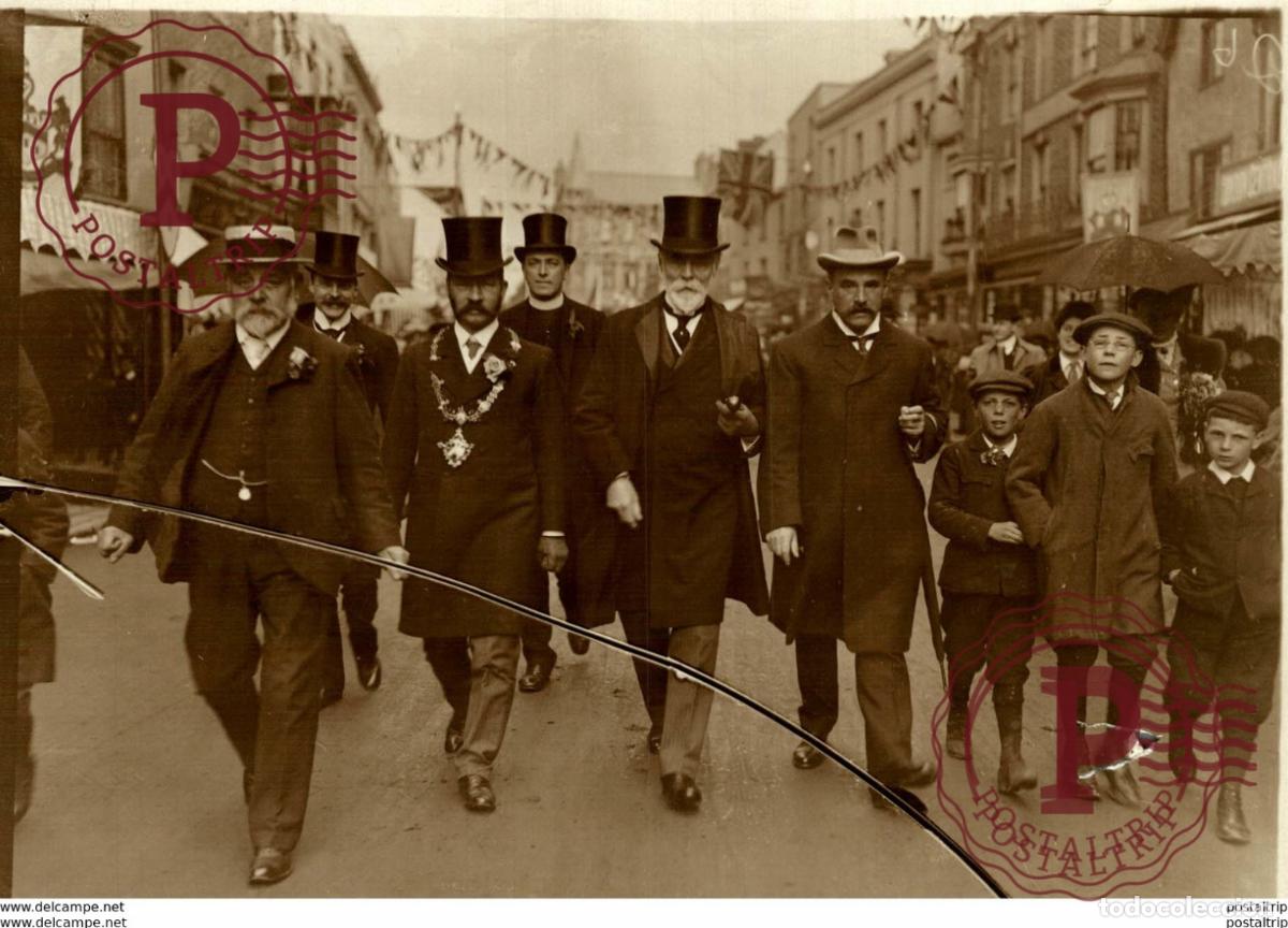 Alte Fotografie: STRATFORD ON AVON SHAKESPEARES BIRTHDAY WHITELAW REID AND MAYOR 16*12 CM Fonds Victor FORBIN 1864