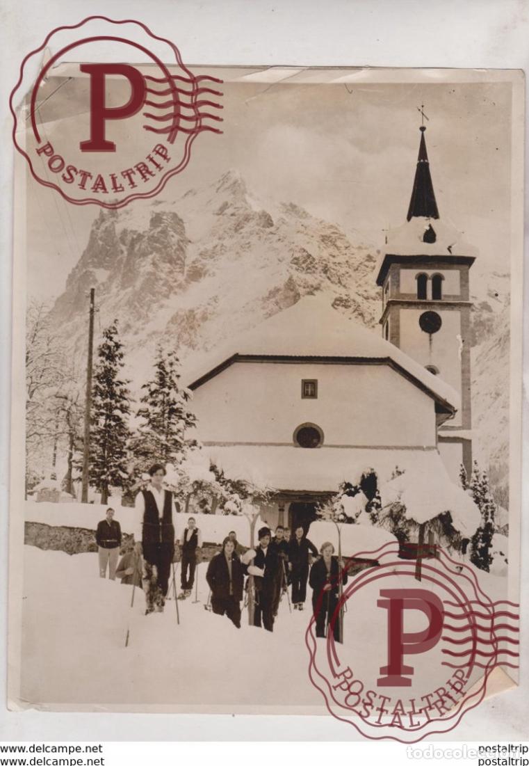 Fotograf&iacute;a antigua: SOME CRACKS SEE SCAN GRINDELWALD SWISS SWITZERLAND 25*20CM Fonds Victor FORBIN 1864-1947