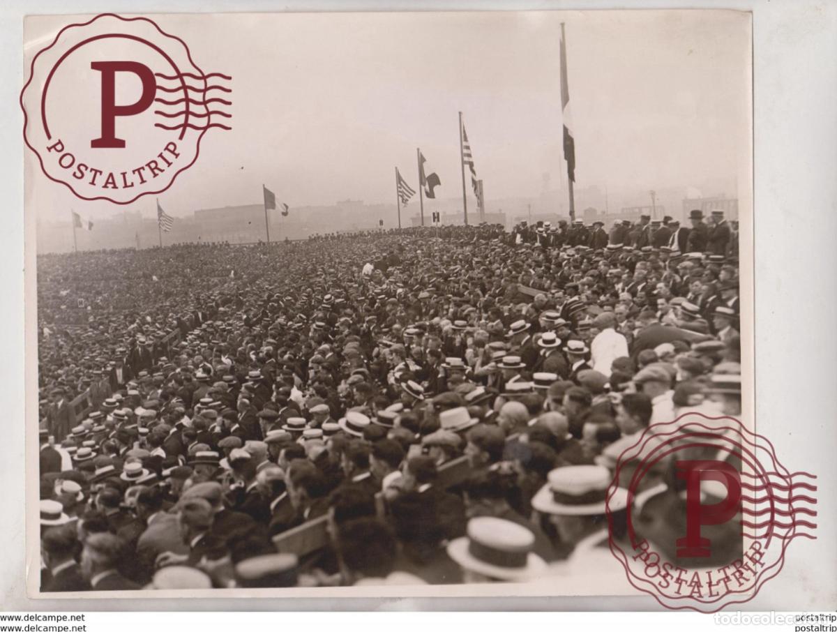 Alte Fotografie: 1921 GEORGE CARPENTIER JACK DEMPSEY FIGHT RICKARD STADIUM BOXING BOXEO DEMPSEY 25*20CM Fonds Victor