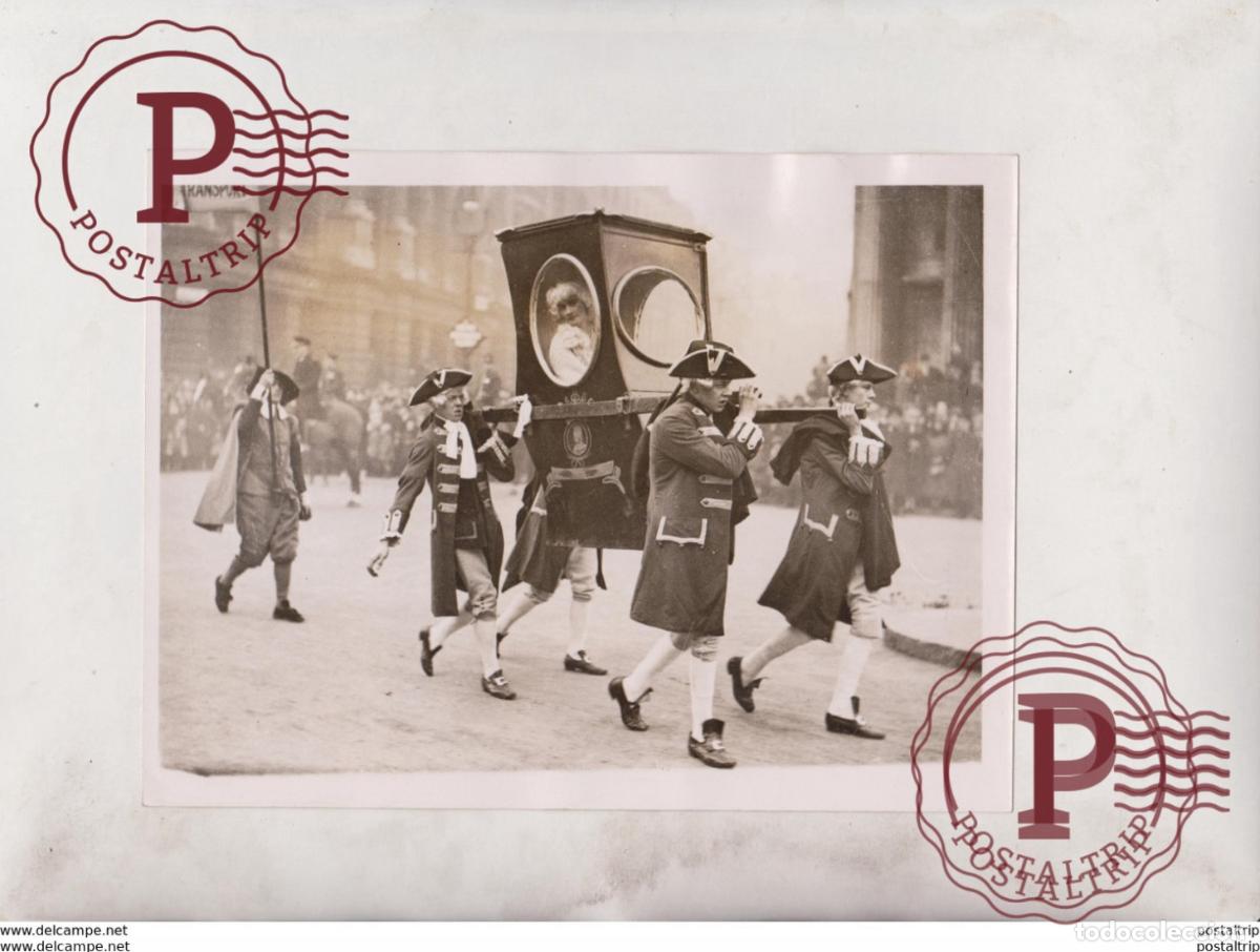 Alte Fotografie: LONDON SCENES THE LORD MAYOR SHOW OF 1926 SEDAN CHAIR GEORGIAN ERA 20*15CM Fonds Victor FORBIN 1864