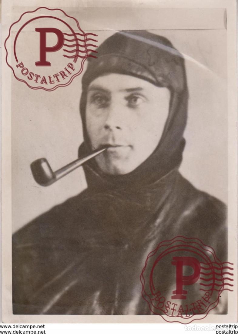 Fotograf&iacute;a antigua: MR GORDON SINCLAIR FIRST STATED ATLANTIC FLIGHT CAPTAIN HINCHLIFFE 17*12 CM Fonds Victor FORBIN 186