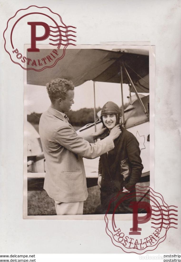 Fotograf&iacute;a antigua: UNDERGRADUATES IN MAY WEEK AEROPLANE SIR DISPLAY NEW CAMBRIDGE AERO CLUB 20*15CM Fonds Victor FORB