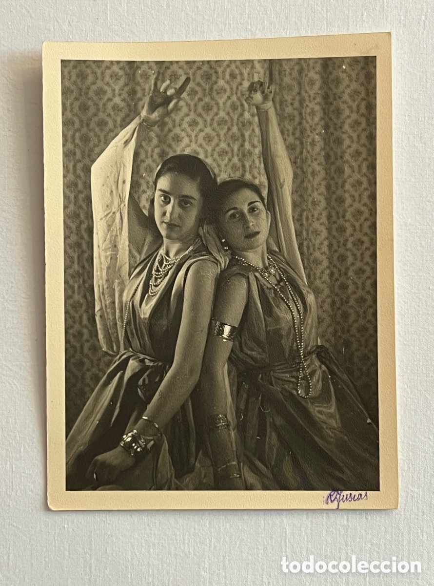 Fotograf&iacute;a antigua: BARCELONA.. ? Duo Ballet Merl&iacute;n.. dedicada por una de sus componentes&hellip; fotograf&iacute;a (a.1951)
