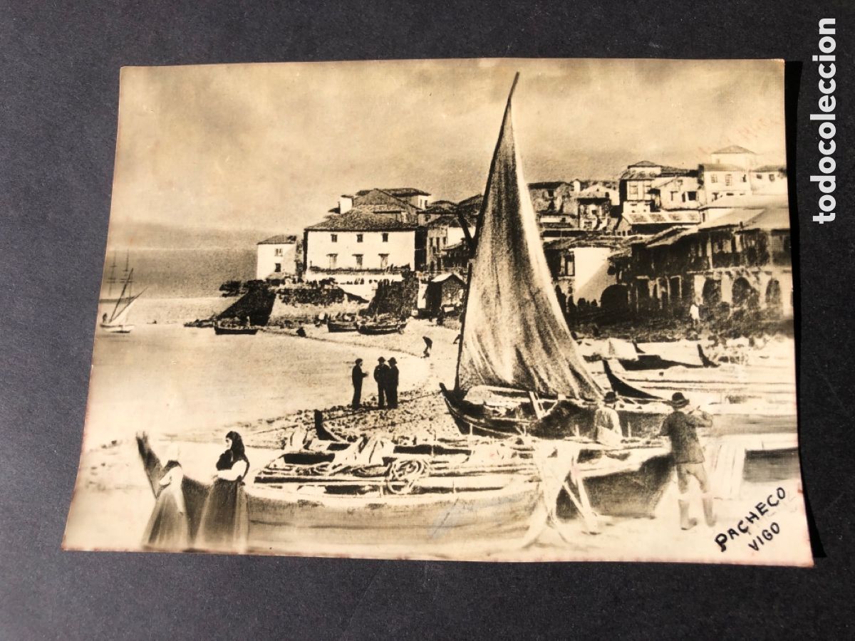 Fotografia antica: Antigua foto Rivera del Berbes VIGO PACHECO
