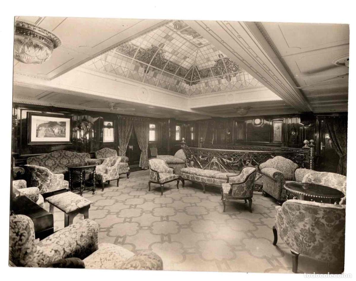 Antique Photography: FOTOGRAFIA SALON INTERIOR DEL BUQUE PLUS ULTRA. C. 1930
