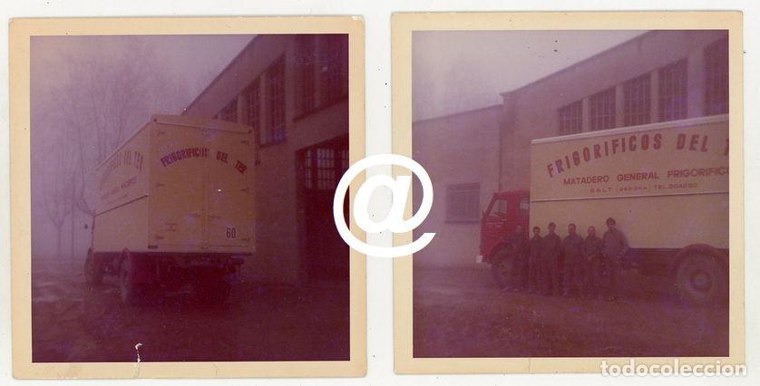 Fotograf&iacute;a antigua: 2 FOTOS CAMION PEGASO FRIGORIFICO EMPRESA FRIGORIFICOS DEL TER A&Ntilde;OS 60/70
