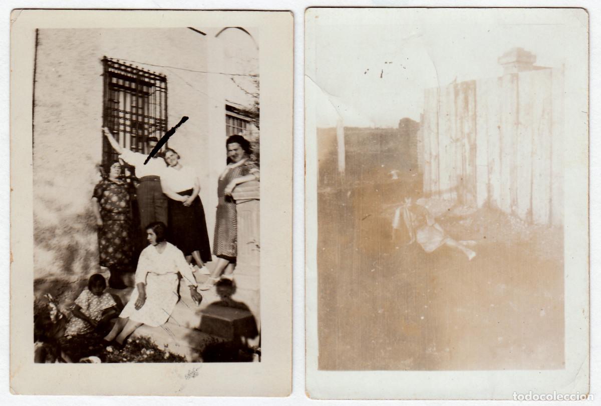Fotograf&iacute;a antigua: Dos fotos. Familia, amigos en Alerre, Huesca. A&ntilde;o 1933 pc