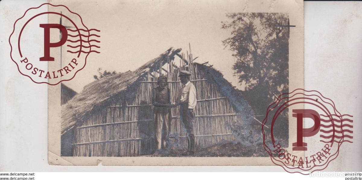Fotografia antiga: CHACO VIEIL INDIEN DEVANT PAILLOTE 15*10 CM Fonds Victor FORBIN 1864-1947