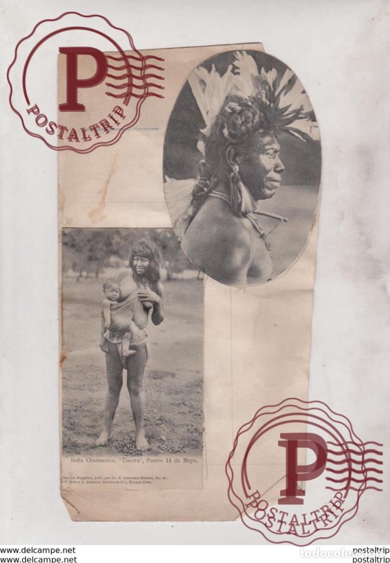 Fotografia antiga: INDIA CHANACOCO TISCERA PUERTO 14 DE MAYO ETAT 24*15 CM Fonds Victor FORBIN 1864-1947
