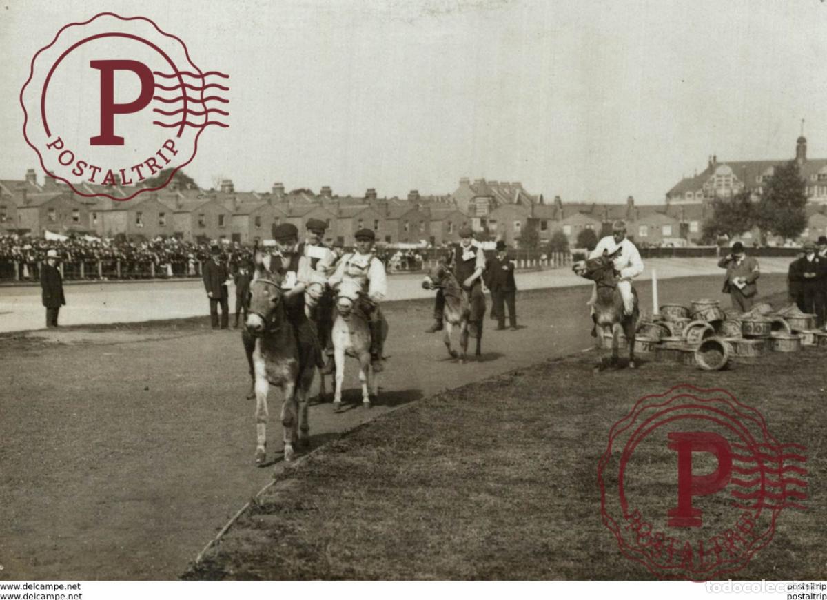 Fotografia antiga: ONE MILE DONKEY RACE +++- 16*12CM&nbsp;Fonds Victor FORBIN 1864-1947