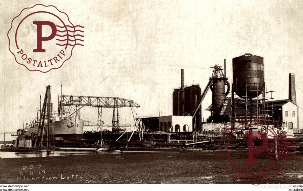 Fotografia antica: 1914 PLANT FROM LETTY STEEL WORKS SUNDAY LINES SYDNEY +- 16*10CM&nbsp;Fonds Victor FORBIN 1864-1947