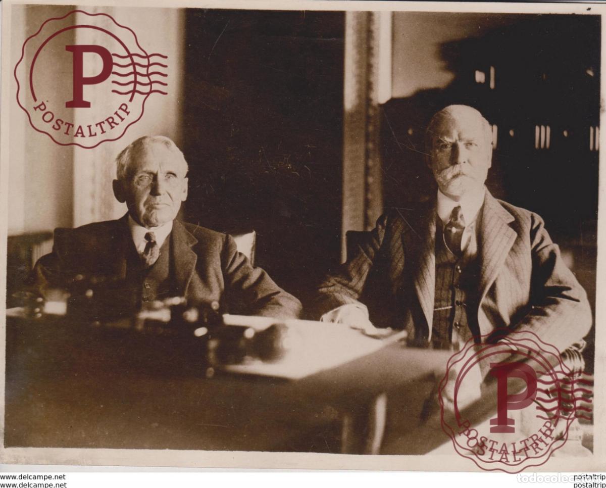 Photographie ancienne: AMERICAN SECRETARY OF STATE RESIGNS LONDON AMBASSADOR WASHINGTON HUGHES 21*16CM Fonds Victor FORBIN