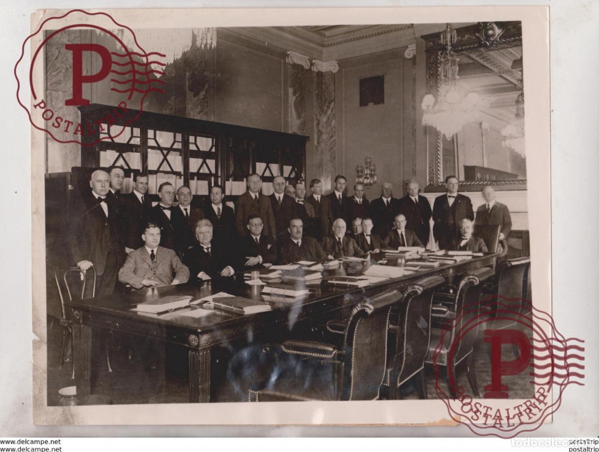 Photographie ancienne: FIRST MEETING PEOPLES LEGISLATIVE SERVICE SENATE OFFICE BUILDING WASHINGTON LA 25*20CM Fonds Vict