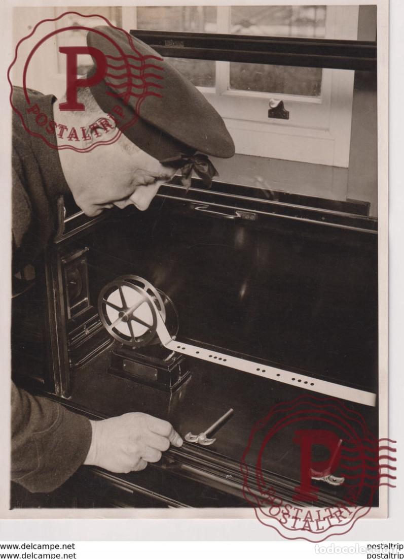 Fotografia antiga: FIRE ALARM TAPE MACHINE FIRE STATION BRANDWEER FIREMAN FIREMEN STREET ALARM 20*15CM Fonds Victor FOR