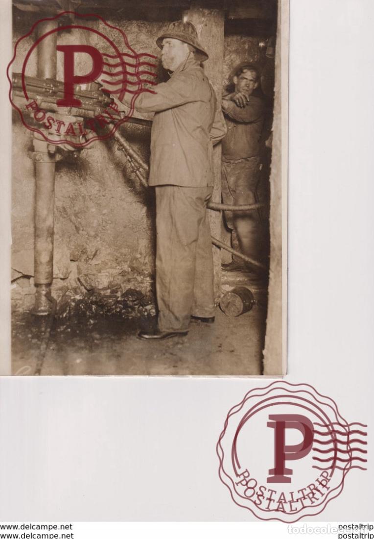 Fotografia antiga: HUGHES A MINER FOR AN HOUR BUTTE MONTANA LEONARD COPPER MINE MINING MINES MINA 21*16CM Fonds Victor