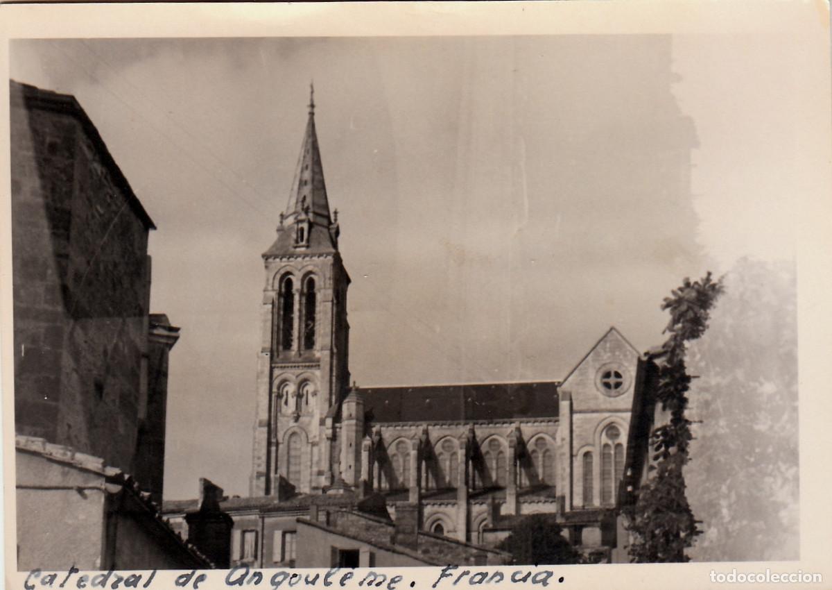 Fotograf&iacute;a antigua: Catedral de Angulema, Angoul&ecirc;me, Francia. A&ntilde;os 50 pc