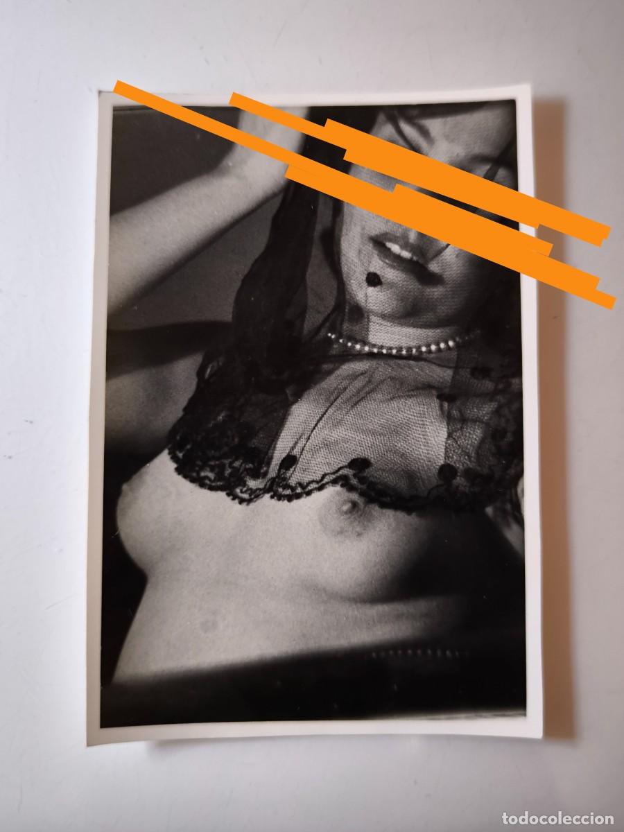 Fotograf&iacute;a antigua: Antigua fotograf&iacute;a. Chica, mujer posando. Desnuda, desnudo. Art&iacute;stico. A&ntilde;os 50.