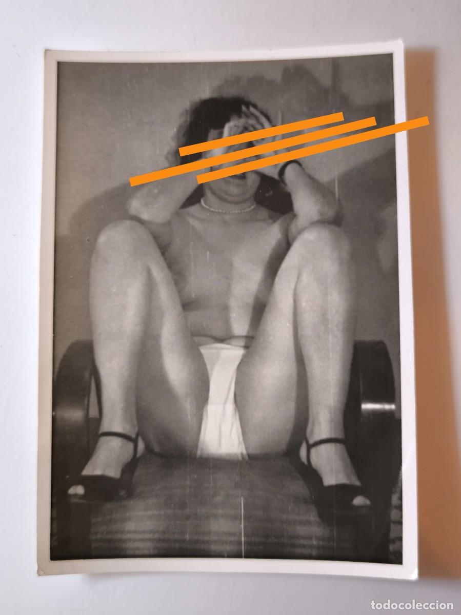 Fotograf&iacute;a antigua: Antigua fotograf&iacute;a. Chica, mujer posando. Desnuda, desnudo. Art&iacute;stico. A&ntilde;os 50.