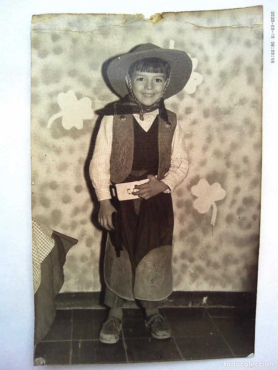 Fotograf&iacute;a antigua: BONITA FOTO DE NI&Ntilde;O DISFRAZADO DE VAQUERO