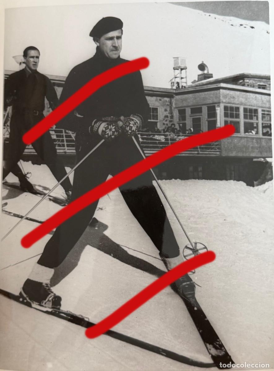 Fotografia antiga: Don Juan de Borb&oacute;n y Battenberg Esquiando &ndash; FOTOGRAF&Iacute;A ORIGINAL