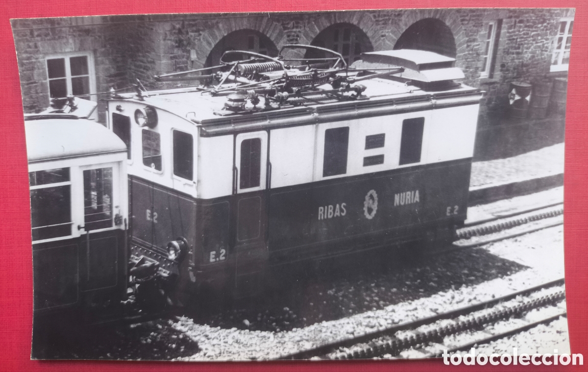 Fotograf&iacute;a antigua: NURIA ESTACI&Oacute;N FERROCARRIL TREN CREMALLERA RIBES FOTOGRAF&Iacute;A ARXIU CUY&Aacute;S RIPOLL&Egrave;S GIRONA 1957