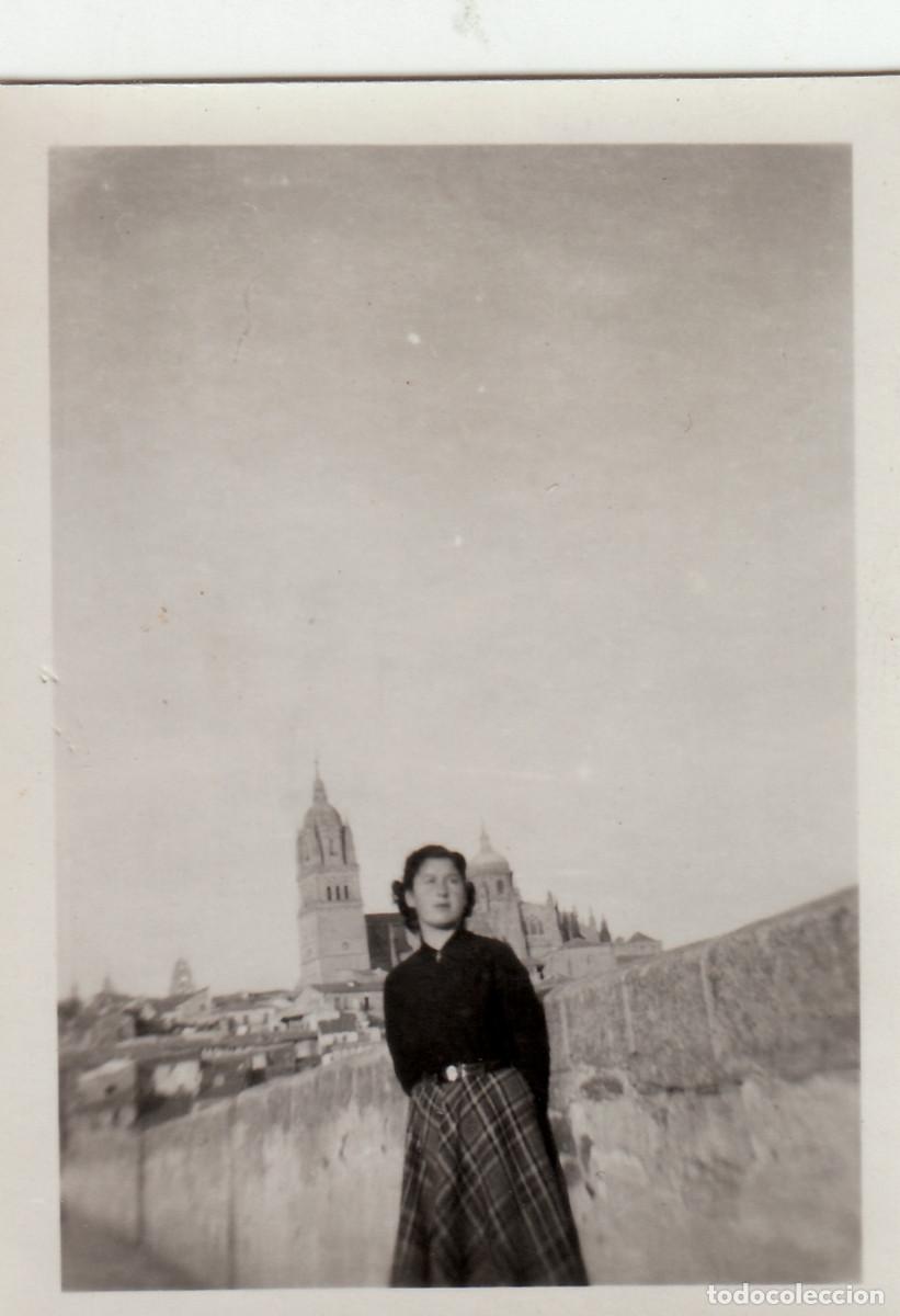 Fotograf&iacute;a antigua: Antigua vista de Salamanca. Catedral. A&ntilde;os 40 pc