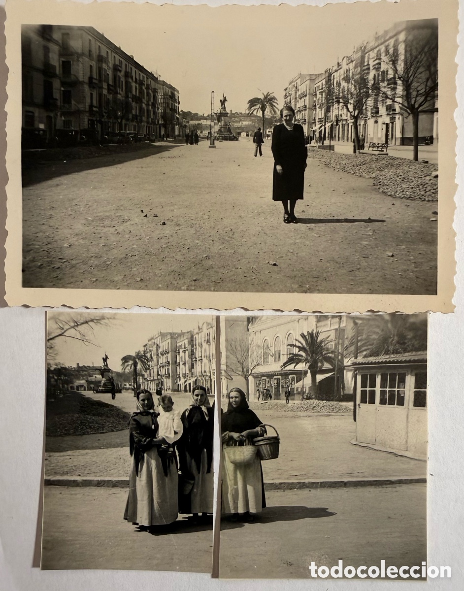 Fotograf&iacute;a antigua: Ibiza 2 fotos de una turista en Vara del Rey a&ntilde;os 50