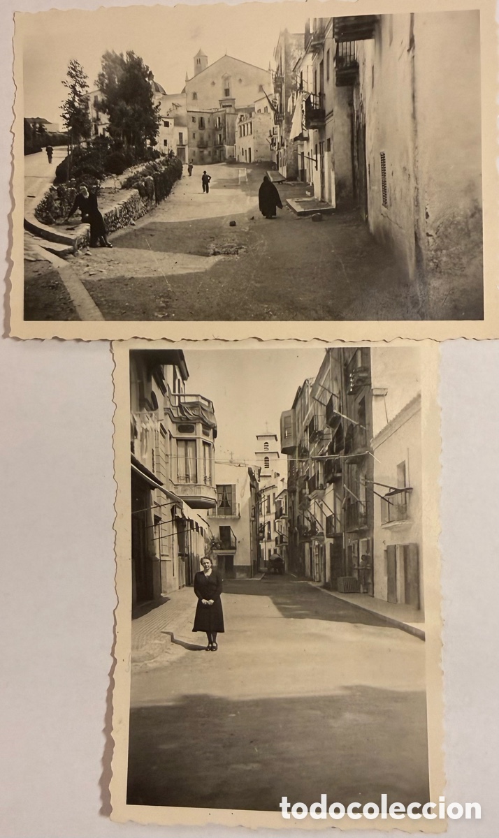 Photographie ancienne: Ibiza dos fotos del casco antiguo a&ntilde;os 50